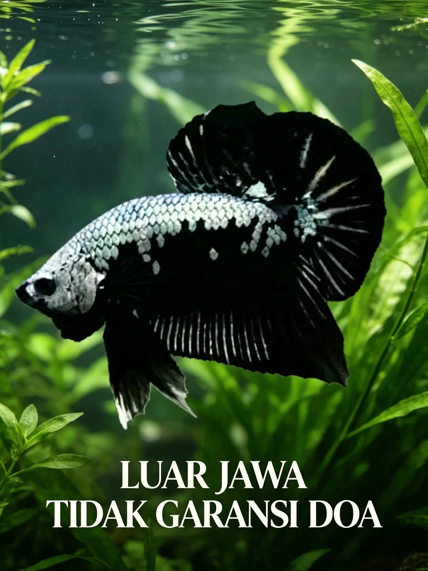 MAIAN AI cupang hias plakat black samurai berkualitas