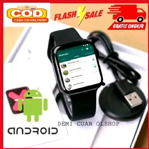 FLASH SALE' VIRAL.!!! JAM TANGAN PINTAR ANDROID SMARTWATCH DIGITAL Anak Pria Wanita Dewasa Bluetooth 1.44 inci TPU IP67 UI Displays Support Multiple Fitur Split Screen