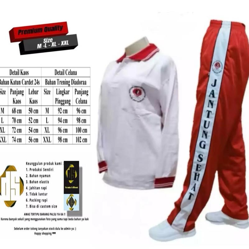 SETELAN KAOS SENAM JANTUNG SEHAT Baju Celana 4