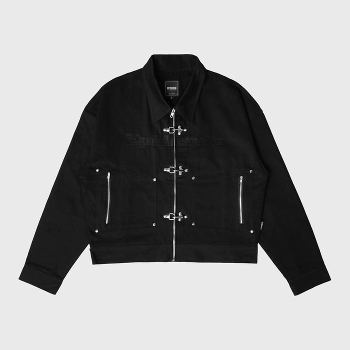 Gambar Epidemic Fireclasp Jacket [BOXY FIT] Verge Black - S dari Epidemic Streetwear Kota Bandung Tokopedia