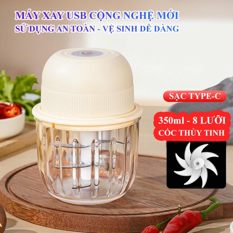 Máy Xay Thực Phẩm Gia Đình Đa Năng Thiết Kế 8 Lưỡi Hoạt Động Mạnh Mẽ Sử Dụng Tiện Ích Nhỏ Gọn