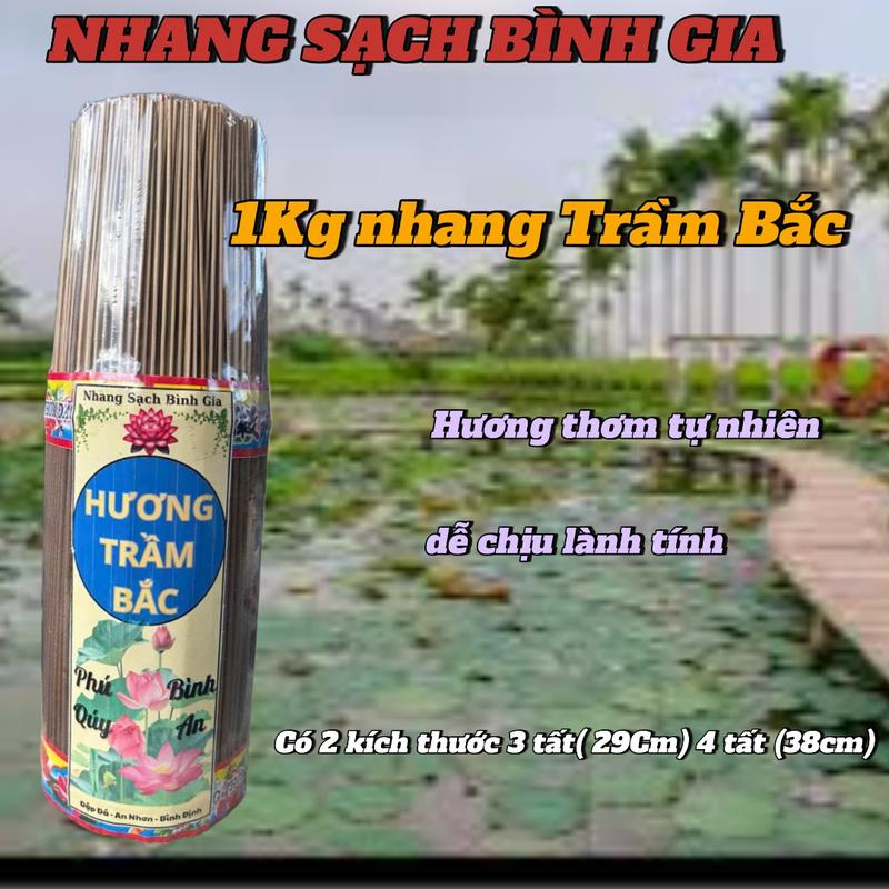 Nhang Sạch Bình Gia 1kg Nhang Trầm Bắc Hương Thơm Tự Nhiên Dễ Chịu Lành Tính Có 2 Kích Thước 3 Tất 29cm Và 4 Tất 38cm