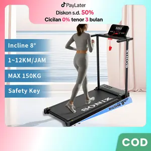 Sonix Treadmill Electric Low Watt STR04 Portable Lipat Alat Olahraga Di Rumah Incline 8° Walking Pad LED Display Screen Multifunctional Running Pad