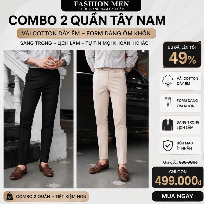 DEAL MỚI _Chất Vải COTTON Hàn Dày Dặn , From Ống Đứng Tôn Dáng -Ưu Điểm Không nhăn nhàu,Không Xù Lông khi giặt Máy Men’s Neaw Pants Size 40-90kg Quantaynam