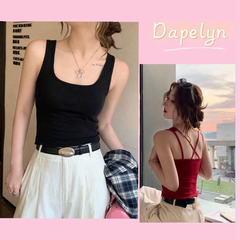 Áo Ba Lỗ Dây Chéo Lưng Có Mút Ngực, Áo Dây To Cổ Vuông Siêu Cá Tính (BigSize) 33