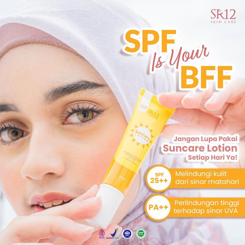 SR12 Suncare Lotion 15gr SPF 25++ Perawatan Pelindung Wajah Dari Sinar Matahari Dan Melembabkan - Sunscreen Mencerahkan Wajah 2