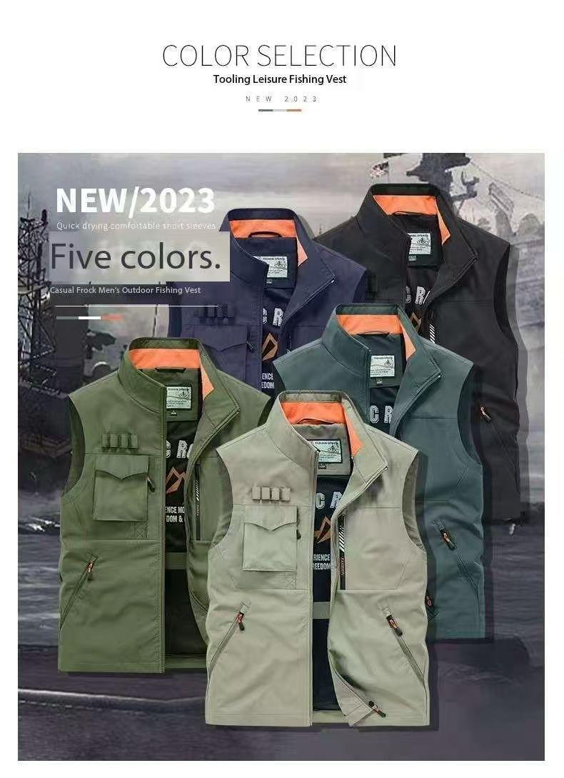 Product Introduction of Áo Vest Nam, Hàng Mới Về, Thích Hợp Cho Mùa Xuân Và Mùa Thu, Thể Thao Giải Trí Ngoài Trời, Dáng Rộng Và Ngoại Cỡ, Áo Khoác Câu Cá, [Afewf] Menswear 4