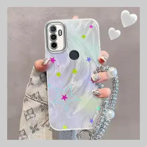 XWCJKYSK560 casing hp For OPPO A53 with lanyard phone case Cute little star tpu new model antifall soft antifall