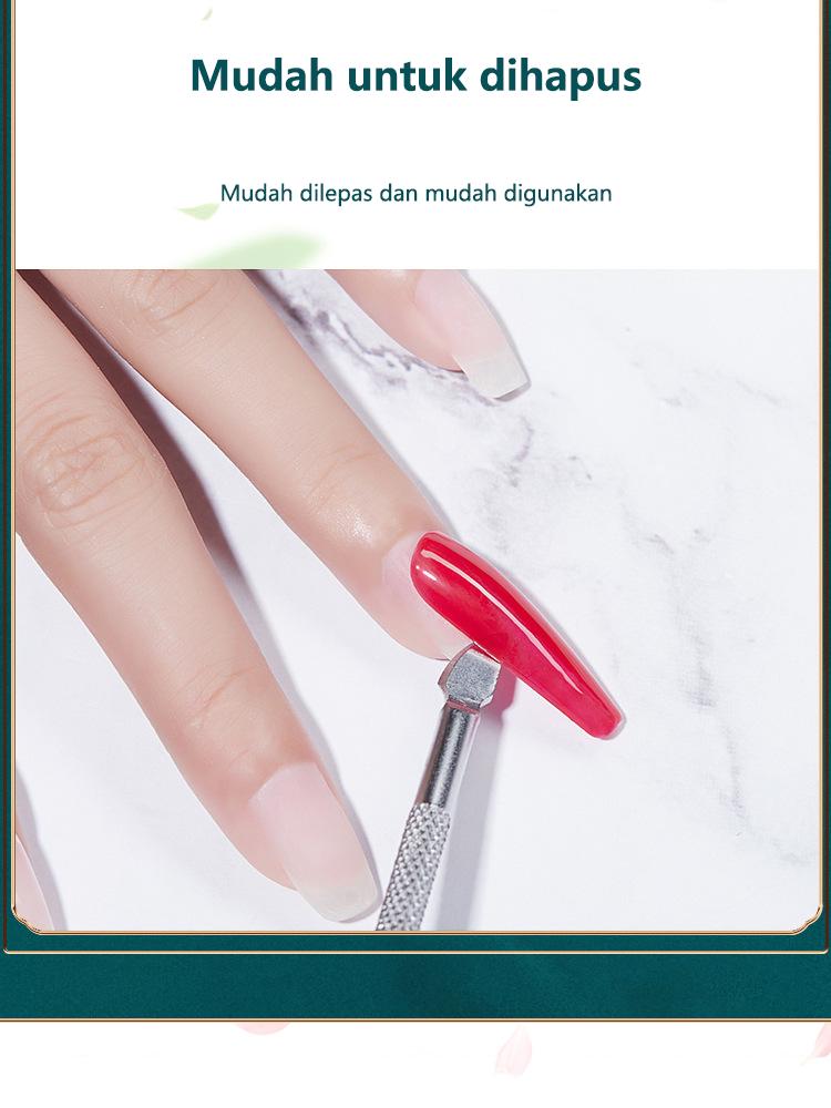 Product Introduction of [COD]Set manikur tumbuhan alami perekat tempelan kuku sealant lem dasar cat kuku buram temper lem cat kuku 9