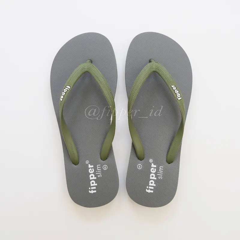 Sandal Fipper Slim Original for Woman/Ladies Grey/Green(Army