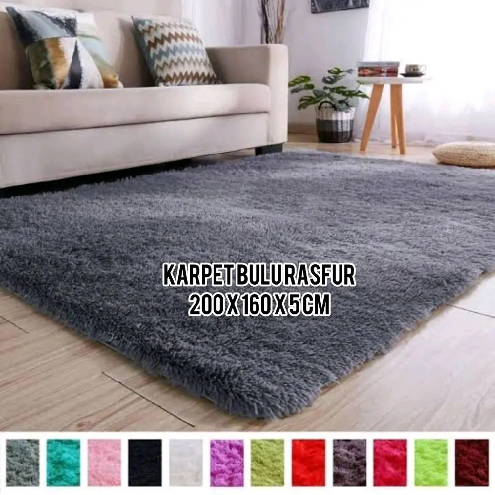 KARPET RASFUR BULU JUMBO 200 x 160 LEMBUT TEBAL KARPET BULU RAFUR PREMIUM SURPET