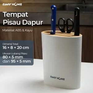 TaffHOME Tempat Pisau Dapur Multifungsi Oval Shape Knife Holder - 36524