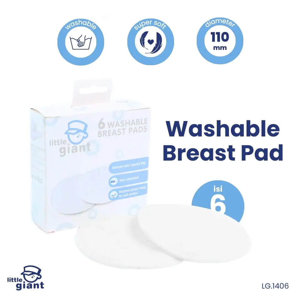 Little Giant LG1406 Washable Breastpads Bantalan Penyerap Rembesan ASI Reusable Bisa Dicuci