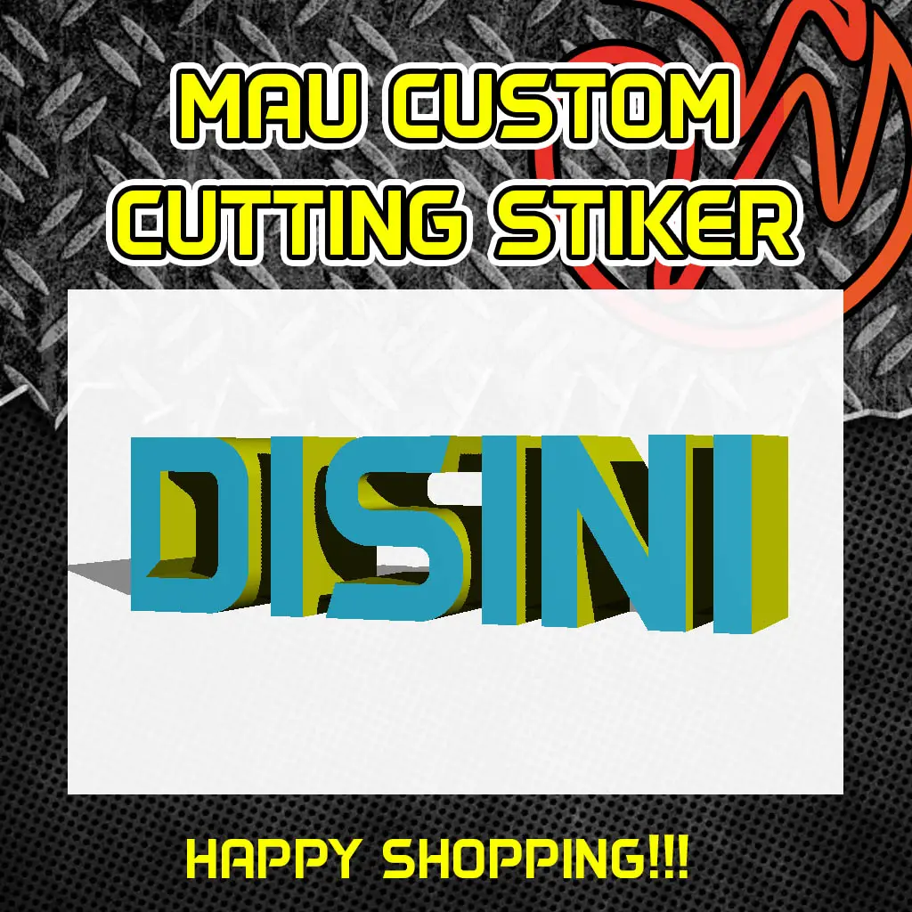 Custom Sticker Cutting / Stiker Nama / Stiker Logo / Sticker  Usaha / Stiker VARIASI MOBIL MOTOR