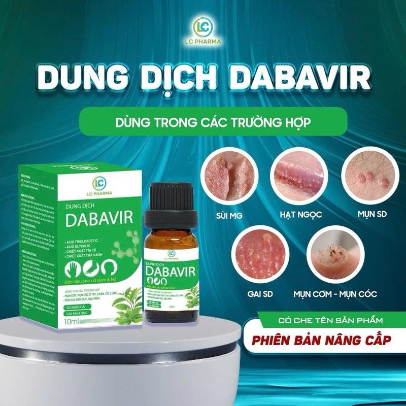   New  Dung dịch chấm DABAVIR TCA - Hỗ trợ xử lý nốt Sùii Hạt Ngọc mục cóc mụn cơm Gai SG... ở cả nam và nữ. 