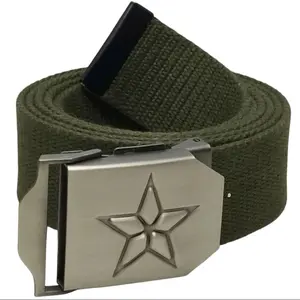 Gesper Sabuk Pria Wanita Katun Canvas Model B Kepala Jepit Angkat