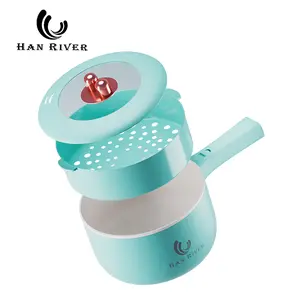 [cod]HAN RIVER panci listrik serbaguna 2L HRDZG06 Kompor listrik pintar Pelajar/panci listrik/Asrama/Perjalanan Bisnis -hijau