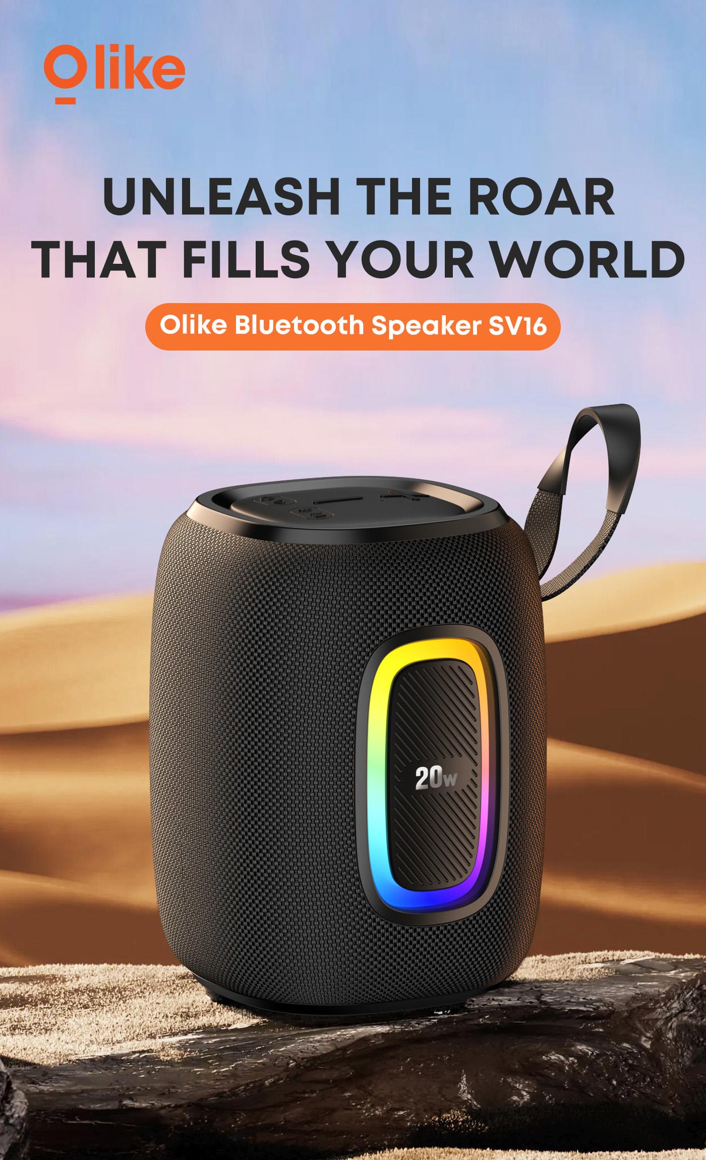 [NEW PRODUCT] Olike Speaker Bluetooth SV16 20W Dual Bass Subwoofer Bluetooth 6.0 Speaker Audio Portable With RGB Light