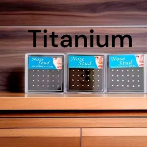 Anting Hidung Permata Titanium Anti Karat Nose Stud