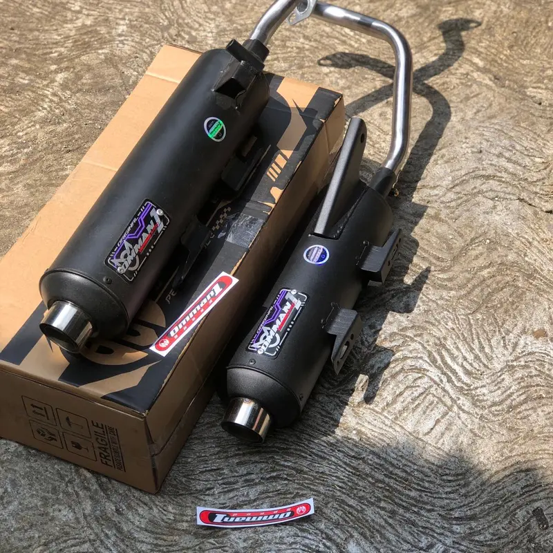 Original OMMAN RACING knalpot tsugigi suara ngebas adem fullset,pnp,untuk al metic Motor 5