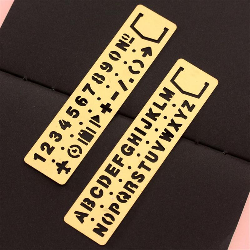 Thước Kim Loại Rỗng Thẳng, Văn Phòng Phẩm Kawaii, Dụng Cụ Vẽ Tranh, Đồ Dùng Đo Lường Trường Học Và Văn Phòng, Thước Kẻ Họa Tiết Chữ Cái 1