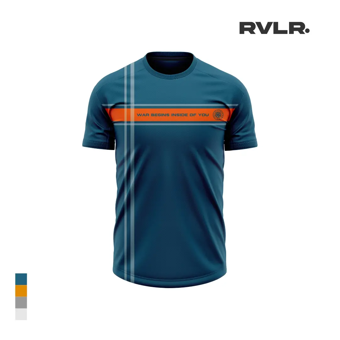 RVLR Official T-Shirt | War Begins Inside Of You | Blue Denim & Benhur | Premium Quality Cotton Combed 24s