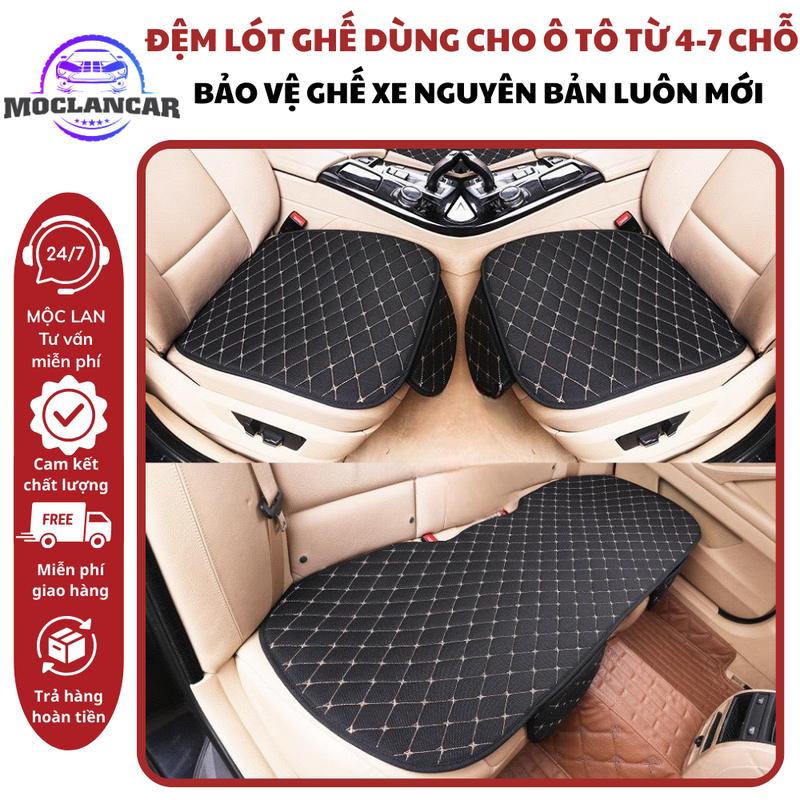  Bộ 3 Miếng Lót Ghế Dành Cho Xe Ô TÔ  Giá Sỉ  Đệm Lót Ghế Ngồi Cao Cấp Phù Hợp Với Xe 4-7 Chỗ 