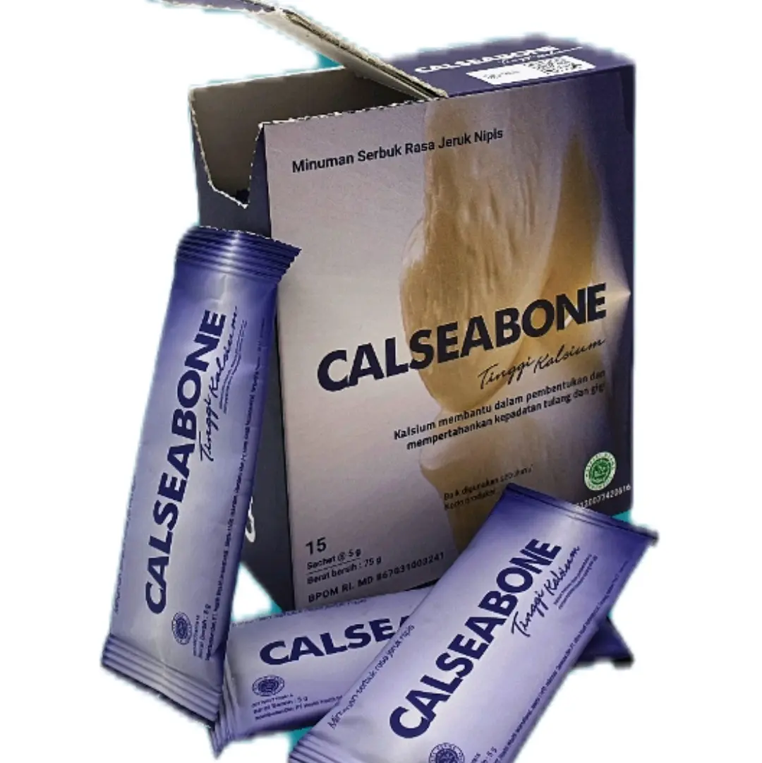 1 BOX CALSEABONE TINGGI KALSIUM NUTRISI PENINGGI BADAN isi 15 sachet