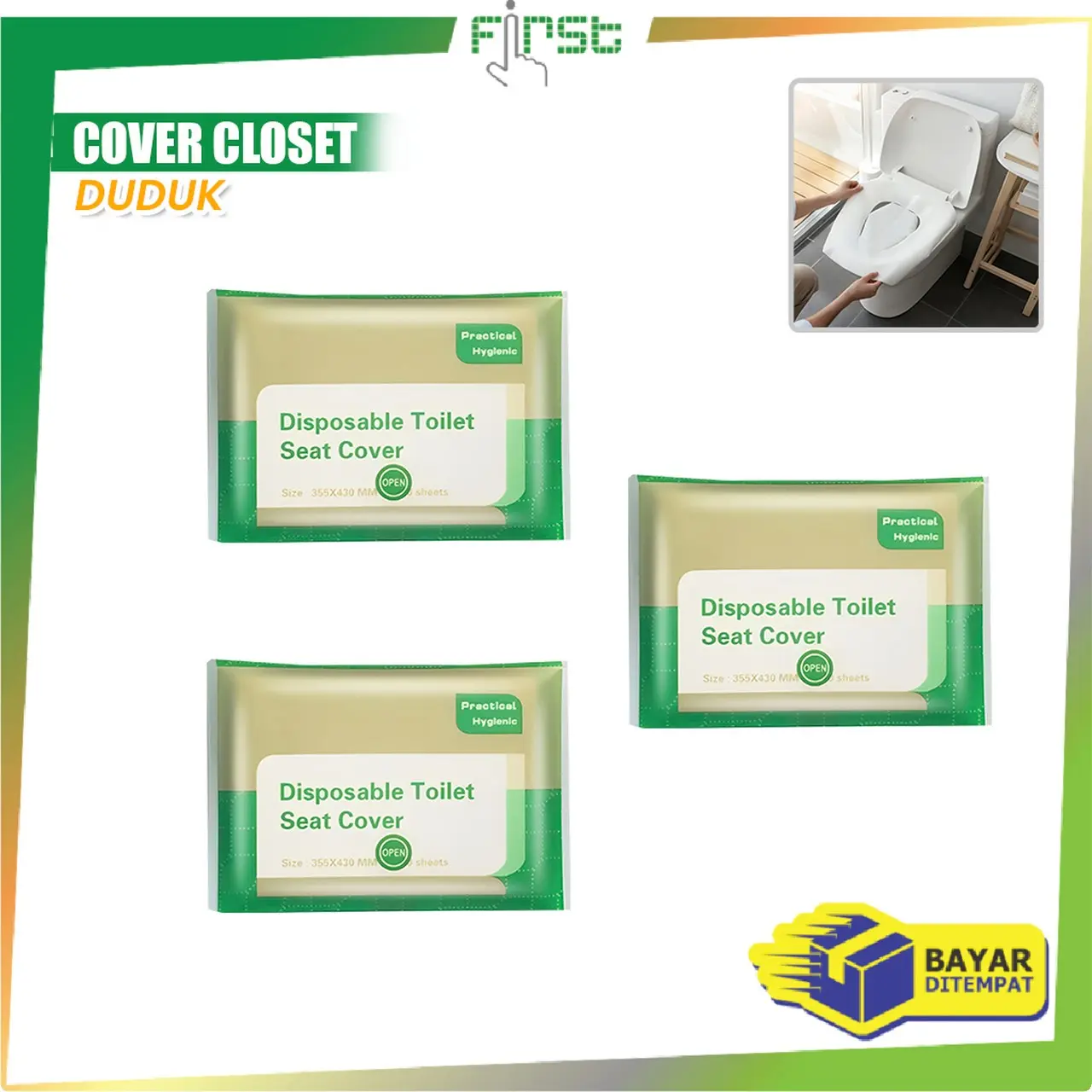 [COD] FH C1297 Alas Kloset Duduk Penutup Toilet Travel Disposable Seat Cover