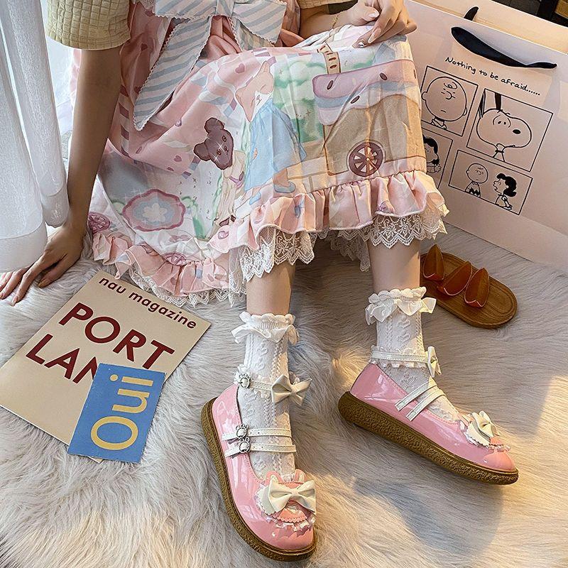 Giày búp bê mũi tròn, giày da nhỏ kiểu Nhật dành cho nữ, giày Lolita, giày JK,…