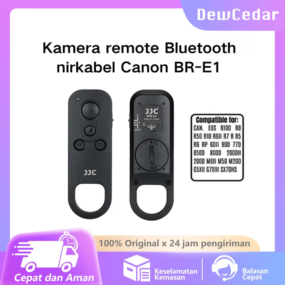 JJC Wireless Bluetooth Remote BTR-C1 For Canon  EOS R. RP .M50. M6I1.M200,6D1,77D. 800D.90D.200D.EOS R5 POWERSHOT SX70 HS G5X MARK II, G7X MARK III