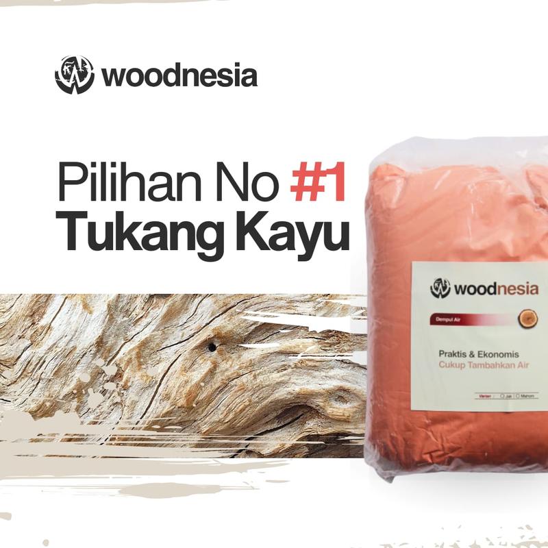Dempul Woodnesia 500gr Waterbase Kayu Jati Mahoni Pakai Air 0