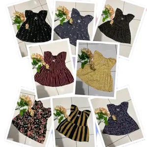 Dres anak batik paket Murah isi (4pcs) usia 1-3thn bahan rayon