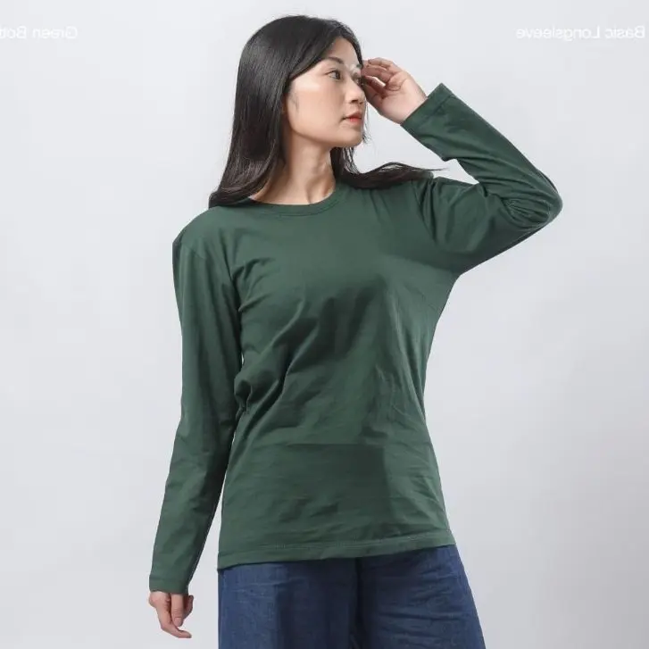 Kaos Lengan Panjang Baju Polos Semi 30S Cotton Combed Lengan Panjang Premium - KAOS O-NECK PRIA WANITA - BAJU POLOS UNISEX 4