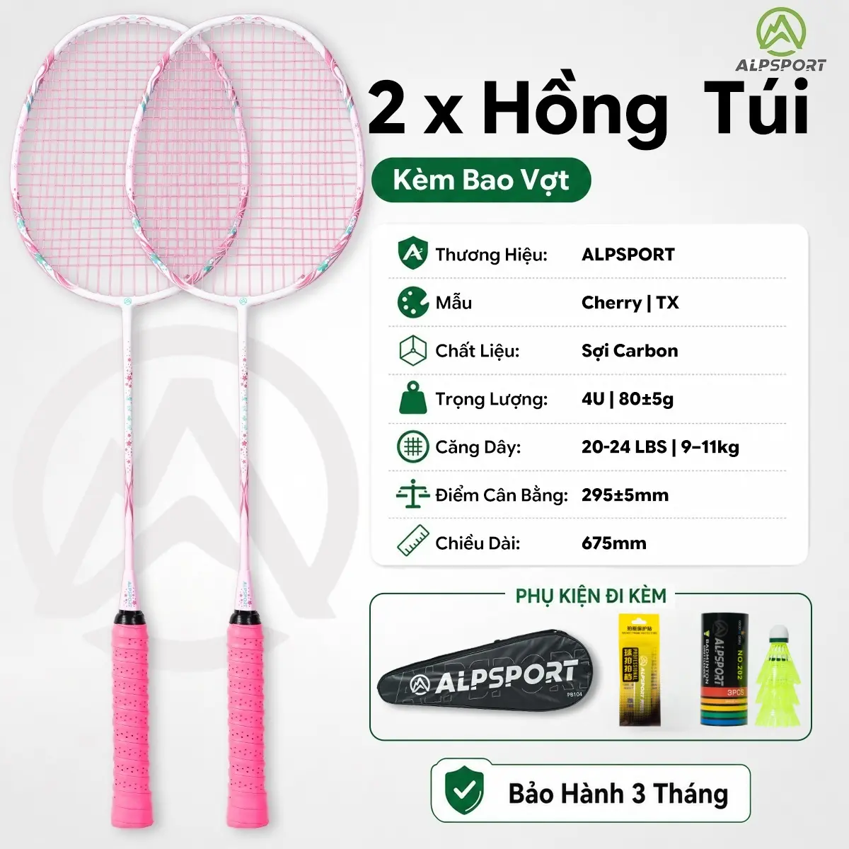 TX Hồng 2 món + Túi
