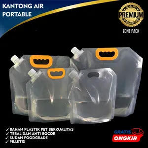 Kantong Air Portable 1 Liter 1,5 Liter, 2,5 Liter, 5 Liter | Water Bag | Tas Kantong Lipat | Water Tank Portable | Kantong Air Lipat Camping | Kantong Air Travel Praktis