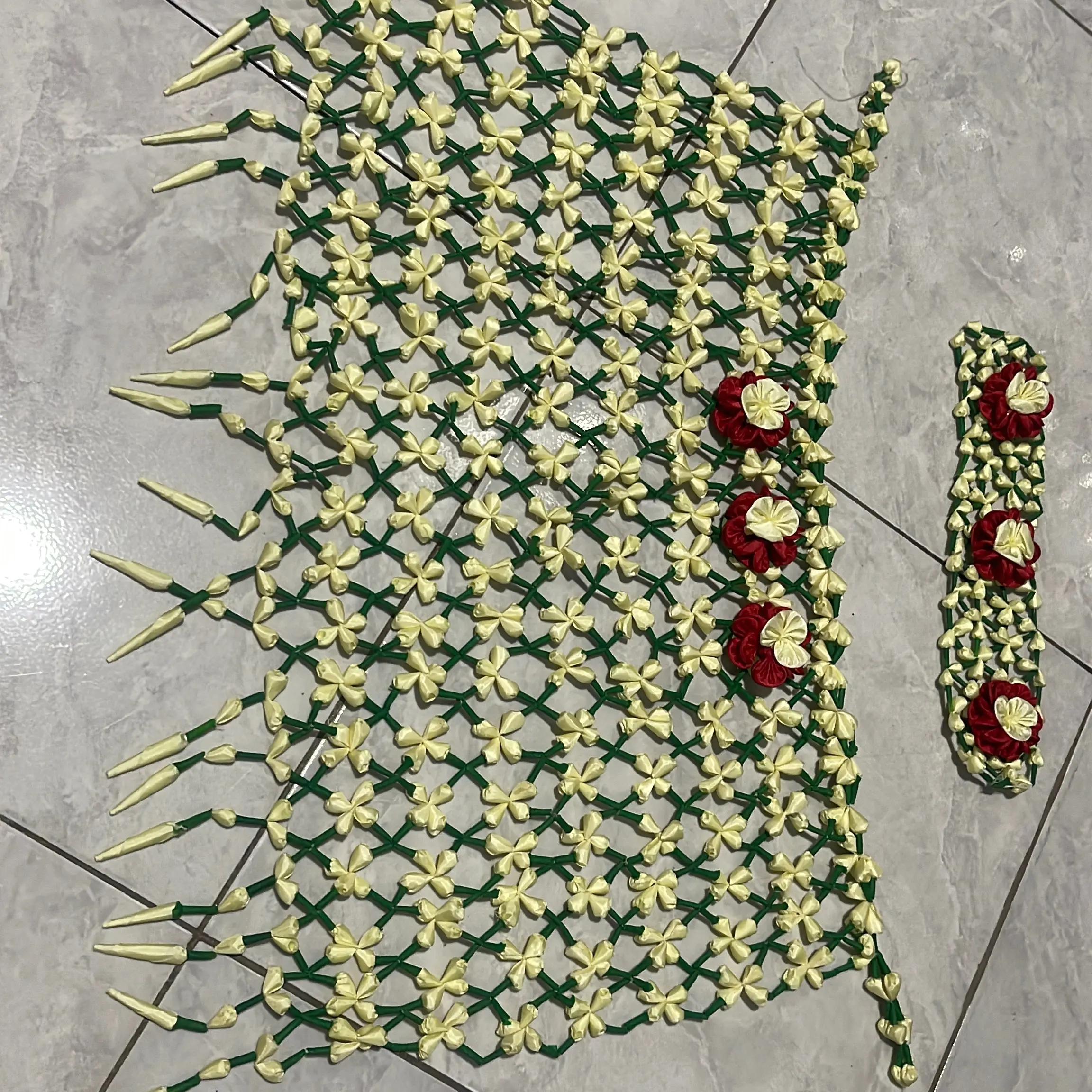 Melati Siraman Segitiga Sudah Termasuk Bandana/Melati Siraman IMITASI