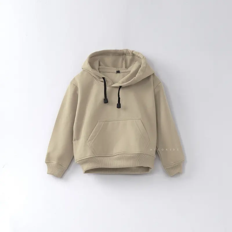 Micokids - Jaket Kupluk Anak Sweater Hoodie Tali Polos Katun Fleece Premium Super Soft 1 - 10 Tahun Pakaian Baju Fashion Laki-Laki Perempuan 2