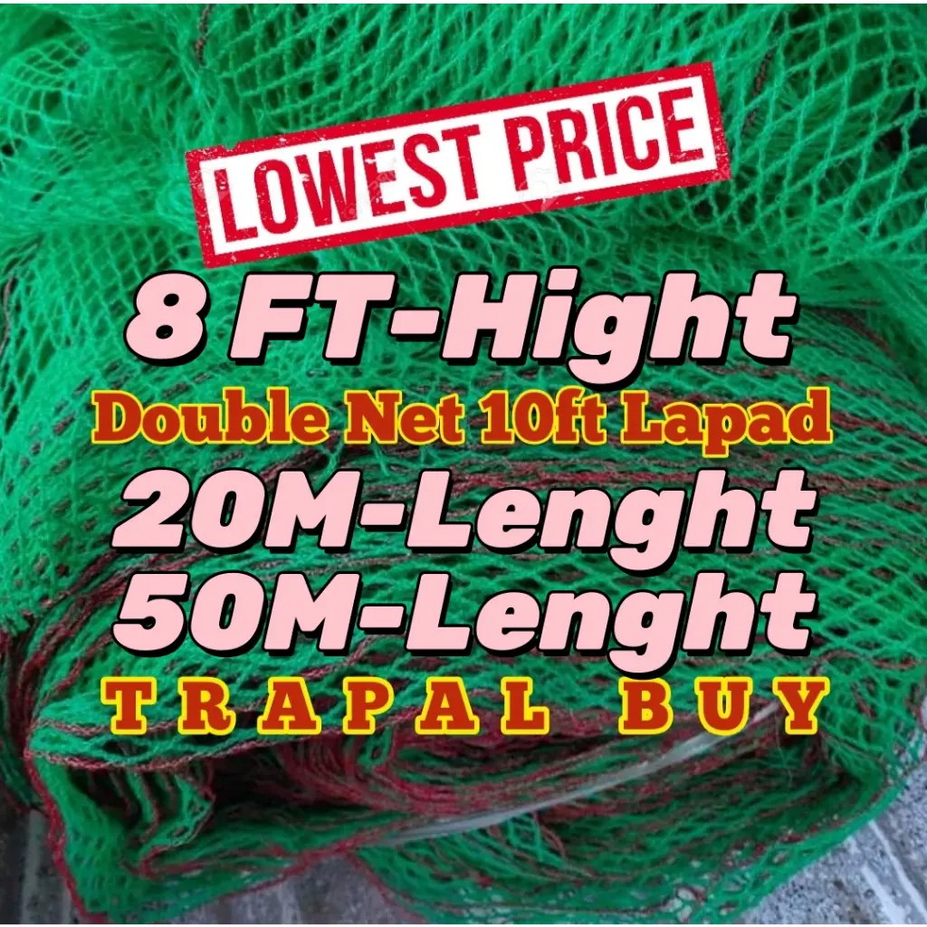CHICKEN NET / 8FT x 10/20/50 METERS / HH NET / NIPA NET / CONSTRUCTION NET / GARDEN NET / NYLON / FISHING