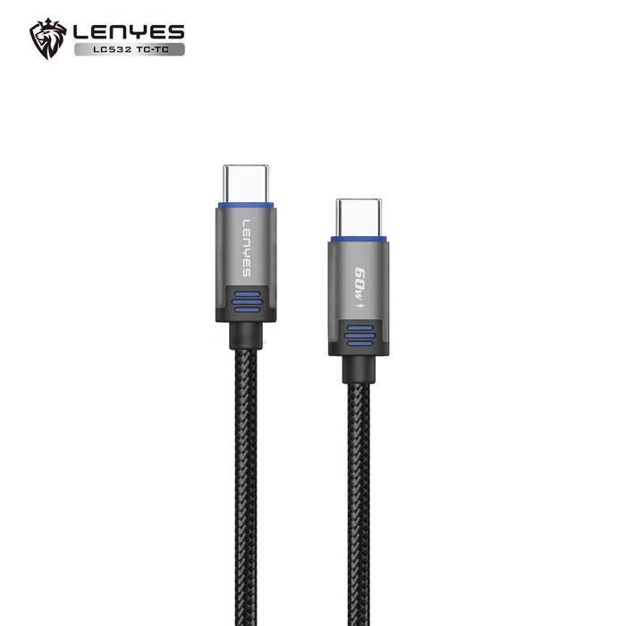Gambar LENYES LC532 60W Kabel Data Fast Charging Type C To Type C Data Cable Charger Braided Nylon 1 Meter dari LENYES INDONESIA Kota Administrasi Jakarta Pusat Tokopedia