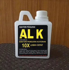 BAKTERI PENGURAI AL K, mengatasi Bau Kandang, Lalat, Dan Virus Aratan, dengan menggunakan bahan 100% Tanaman Alami, Cairan ini cocok untuk Ayam, Kaambing, dan hewan ternak sejenisnya