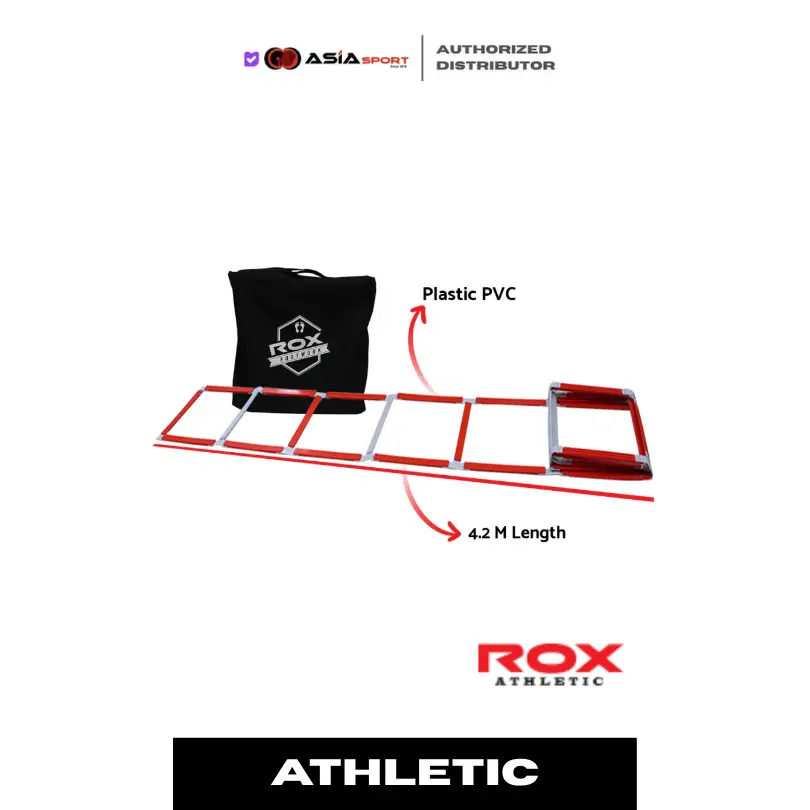 Agility Ladder Plastic Pvc Rox | Tangga Gym Alat Anak | Alat Latihan Kelincahan Rox Rag-420 (4,2M) + Bag