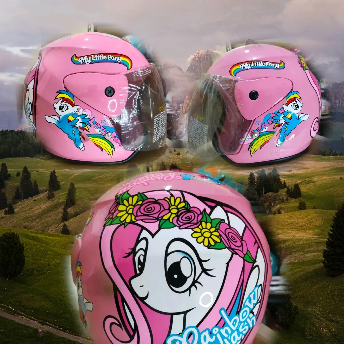 Helm Anak Karakter Perempuan Untuk Usia 3 Sampai 8 Thn SNI  Packing Kardus