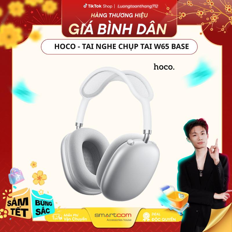 Smartcom X Luongtoanthang712 Tai nghe trùm cao cấp W65 HOCO - Nghe nhạc chất lượng cao - 6 màu - Headphone trẻ trung dung lượng pin lớn tainghe chuptai airpods pro Bluetooth chống ồn