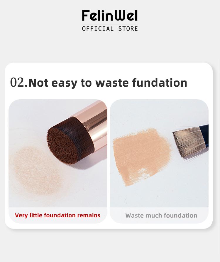 FelinWel - Stippling Brush for Blusher, Highlight, Foundation Cruelty-Free  Vegan