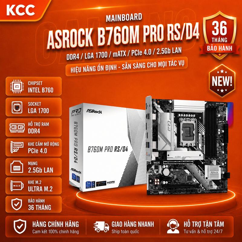 Mainboard ASRock B760M Pro RS/D4 DDR4