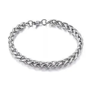 Gelang Titanium Model Terbaru Motif Tambang Aksesoris Elegan untuk Pria dan Wanita Bracelets