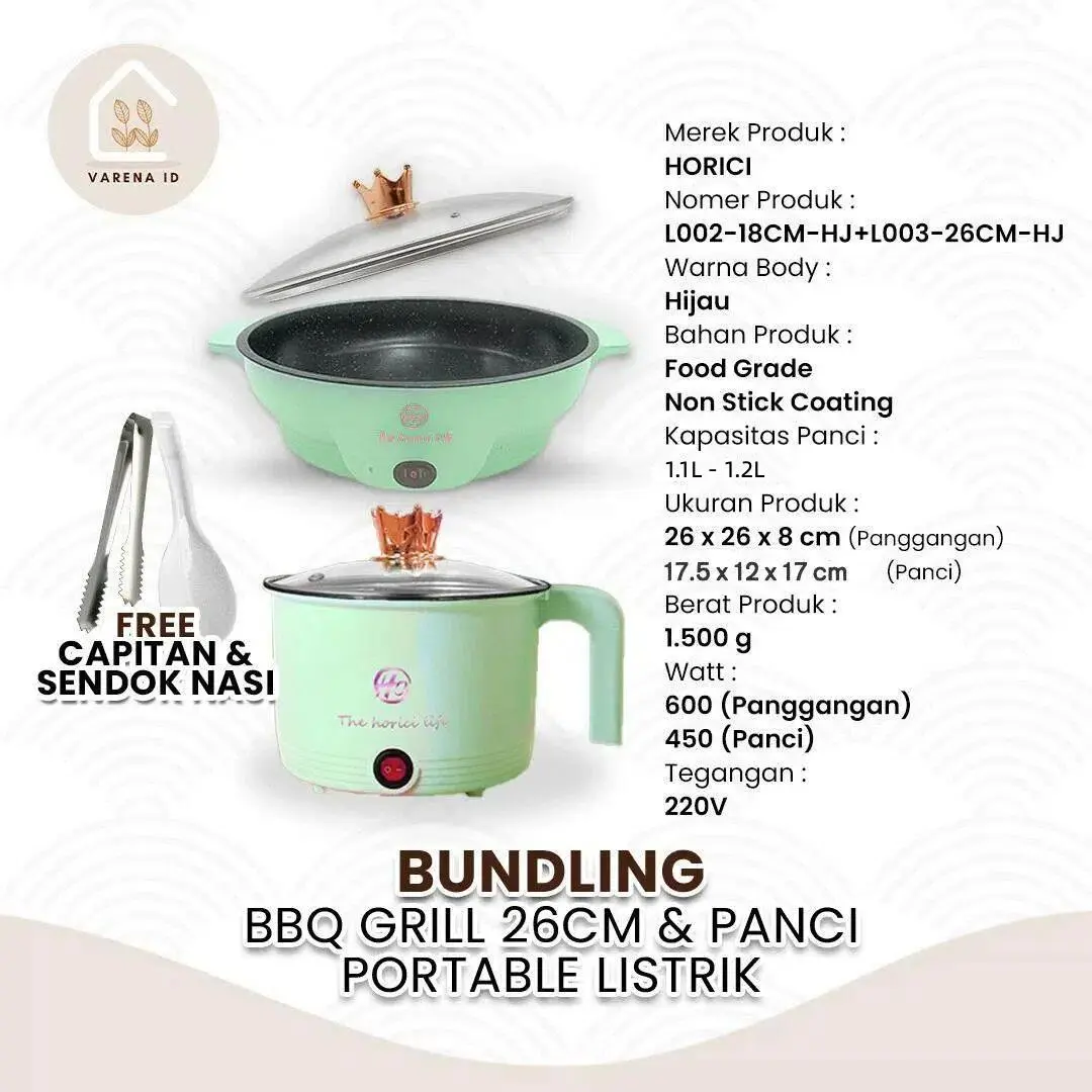 paket 1：Panggangan Bulat + Panci [Tanpa Kukusan]