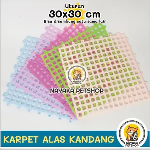 Karpet Alas Kandang 30x30 cm Warna Kucing Hewan Tatakan PVC Kelinci Anjing Musang