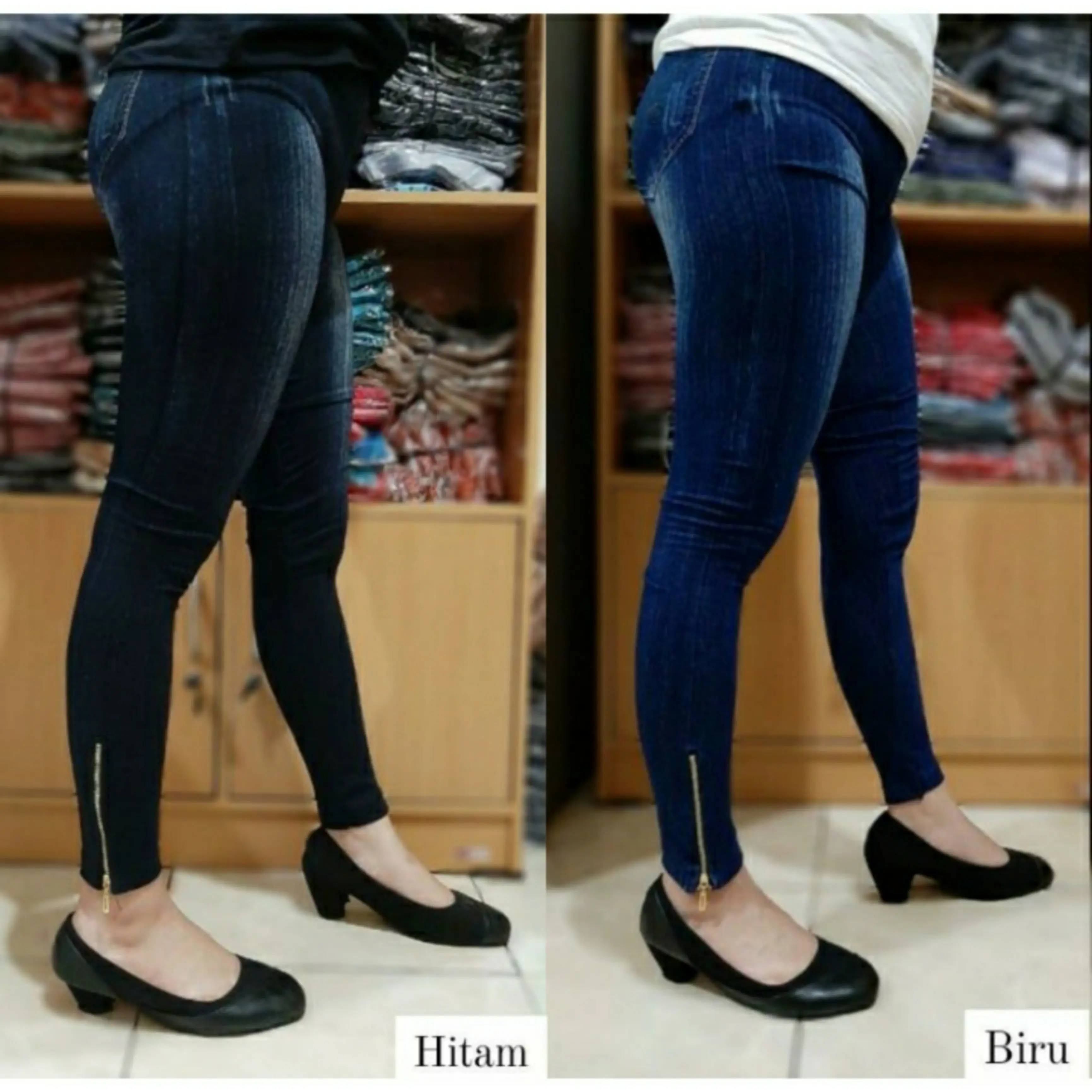 LEGGING IMPORT JEANS SLETING  / LEGGING IMPORT WANITA